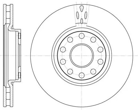 Диск тормозной передний Alfa Romeo 166, Lancia Kappa Remsa 6479.10, D=281 мм