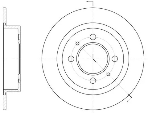 Диск тормозной передний Nissan 100NX, Almera, Sunny Remsa 6424.00, D=234 мм