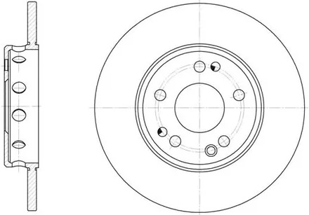 Диск тормозной передний Mercedes COUPE, E-CLASS, KOMBI TMODEL Remsa 6311.00, D=284 мм