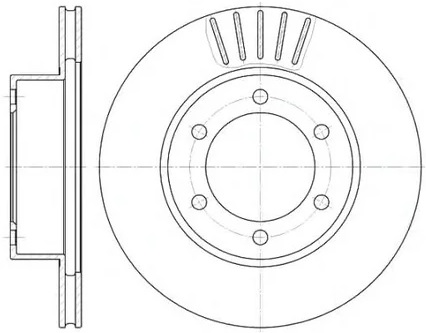 Диск тормозной передний Toyota 4Runner, Land Cruiser Remsa 6562.10, D=319 мм