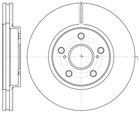 Диск тормозной передний Lexus ES, Toyota Camry, Previa Remsa 6862.10, D=296 мм