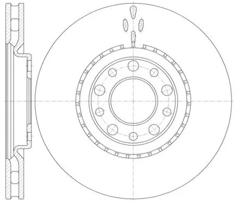 Диск тормозной передний Alfa Romeo 159, Brera, Spider Remsa 6964.10, D=305.3 мм