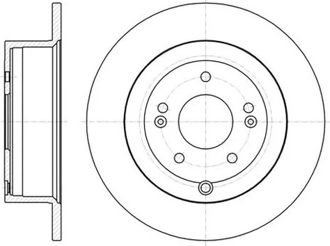Диск тормозной задний Hyundai Santa Fe Remsa 61106.00, D=301.9 мм