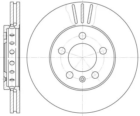 Диск тормозной передний AUDI A2, A3, VW GOLF, BORA Remsa 6545.10, D=256 мм