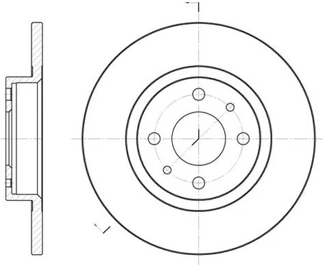 Диск тормозной передний ALFA ROMEO 146, 155, FIAT BRAVA Remsa 6191.00, D=257 мм