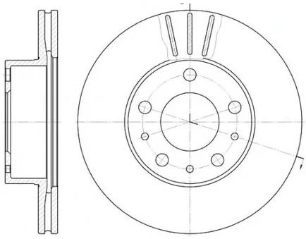 Диск тормозной задний AUDI A3, SKODA OCTAVIA, VW TOURAN Remsa 6650.00, D=259.8 мм