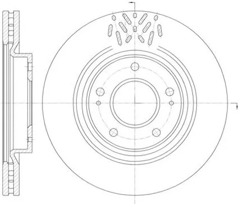 Диск тормозной передний Mitsubishi Pajero, Pajero Sport Remsa 6639.10, D=290 мм