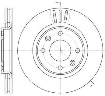 Диск тормозной передний Volvo S60, S70, S80, V70, XC70 Remsa 6619.10, D=285.5 мм