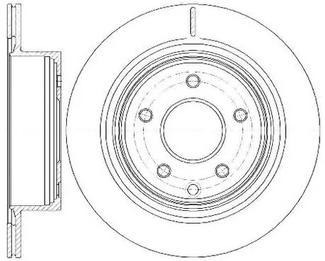 Диск тормозной передний VOLKSWAGEN Derby, HYUNDAI Santa Fe, Trajet Remsa 6897.10, D=294 мм