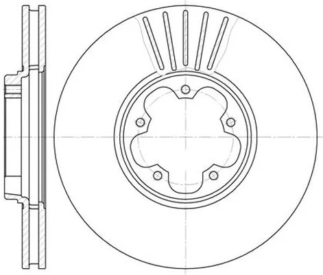 Диск тормозной передний RENAULT Scenic, Grand Scenic Remsa 61049.10, D=300 мм