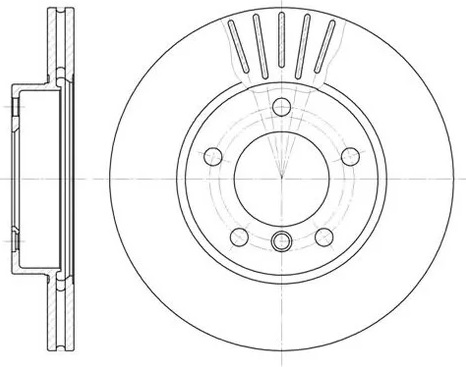 Диск тормозной передний CHRYSLER Sebring, Stratus Remsa 6947.10, D=260 мм