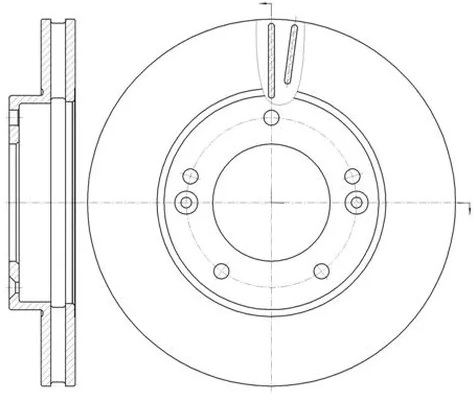 Диск тормозной передний AUDI A1, A3, SKODA Fabia, VOLKSWAGEN Bora, Polo Remsa 6544.10, D=288 мм 