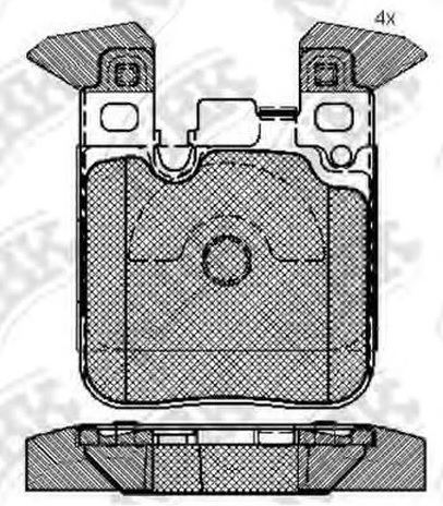 Колодки тормозные дисковые задние BMW 1, 2, 3, 4, TOYOTA Celica NiBK PN32004