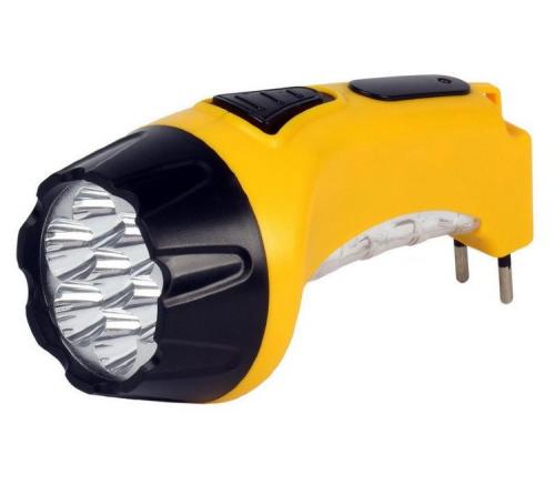 Фонарь аккумуляторный светодиодный Smartbuy SBF-88-Y 7+8 LED с прямой зарядкой, желтый