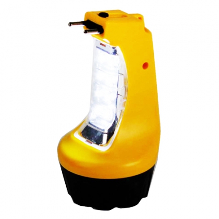 Фонарь аккумуляторный светодиодный Smartbuy SBF-89-Y 15+10 LED с прямой зарядкой, желтый