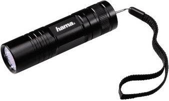 Фонарь ручной Hama R-103 черный 3Вт лам.:светодиод. 155lx AAAx3 (00136232)