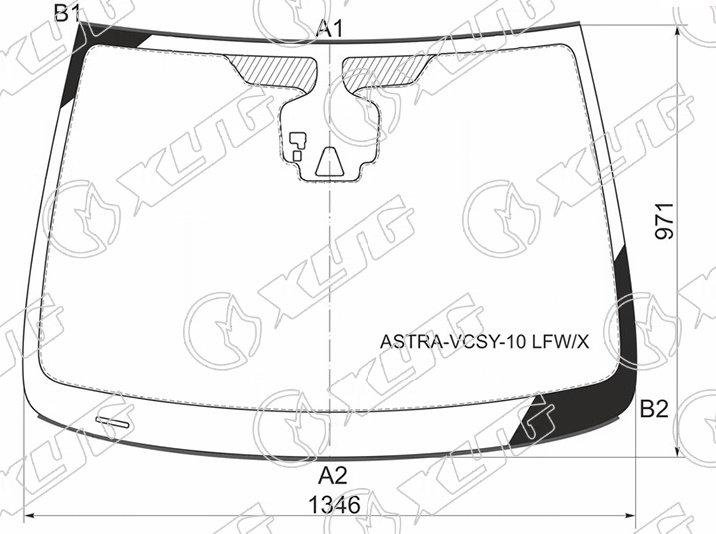 Стекло лобовое OPEL ASTRA J XYG ASTRA-VCSY-10 LFW/X 