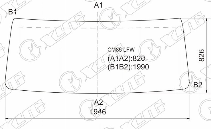 Стекло лобовое в резинку NISSAN UD, DIESEL, CONDOR STANDARD-BODY XYG CM86 LFW  