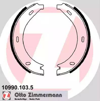 Колодки тормозные барабанные MERCEDES V-Class Otto Zimmermann 10990.103.5