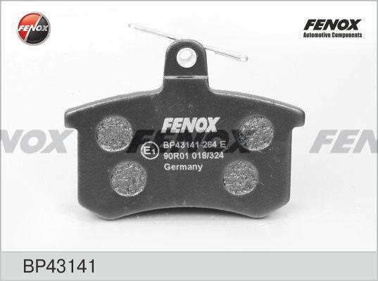 Колодки тормозные, дисковые задние AUDI 80 Fenox BP43141