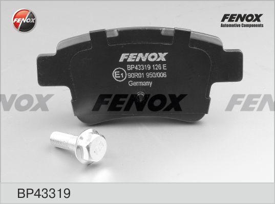 Колодки тормозные, дисковые задние CITROEN C4 Fenox BP43319