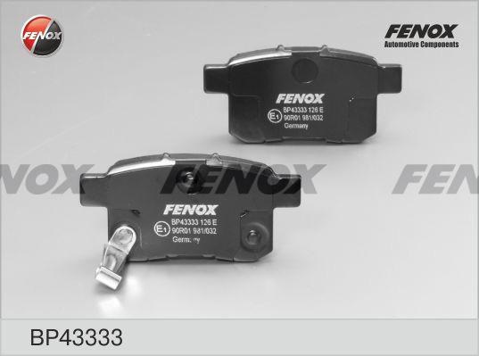 Колодки тормозные, дисковые задние HONDA Accord Fenox BP43333