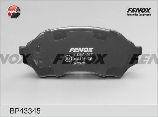 Колодки тормозные, дисковые передние MAZDA 323 Fenox BP43345