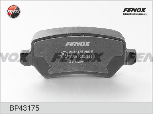 Колодки тормозные, дисковые задние OPEL ASTRA Fenox BP43175