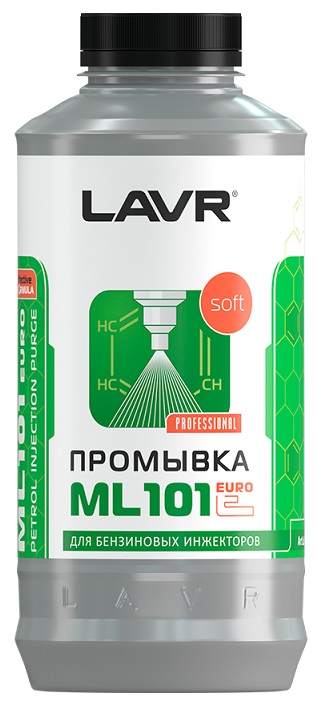 Промывка инжекторной системы бензинового двигателя ML101 Euro LAVR LN2007, 1 л