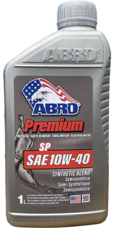 Масло моторное ABRO MO-SB-10-40-SP-1L, Premium Synthetic Blend 10W-40, полусинтетическое, 1 л 