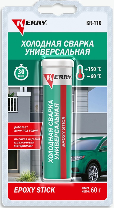 Металлопластилин универсальный KERRY KR-110, 60 гр