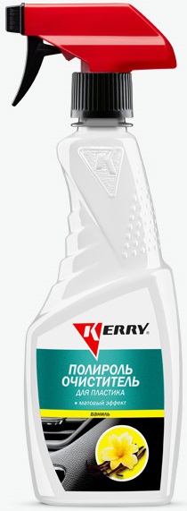 Полироль-очиститель пластика KERRY KR-505-8, с матовым эффектом, ваниль, 500 мл