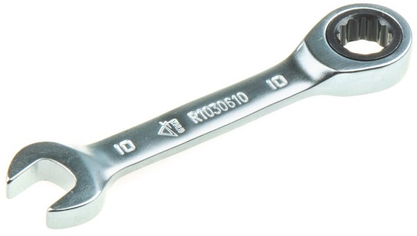 Ключ комбинированный трещоточный ARNEZI R1030610, короткий, 10 мм 