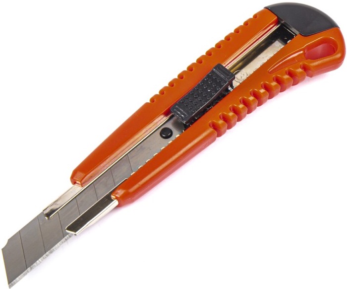 Нож с лезвием ARNEZI R5000014, с металлическими направляющими, ABS корпус, 18 мм