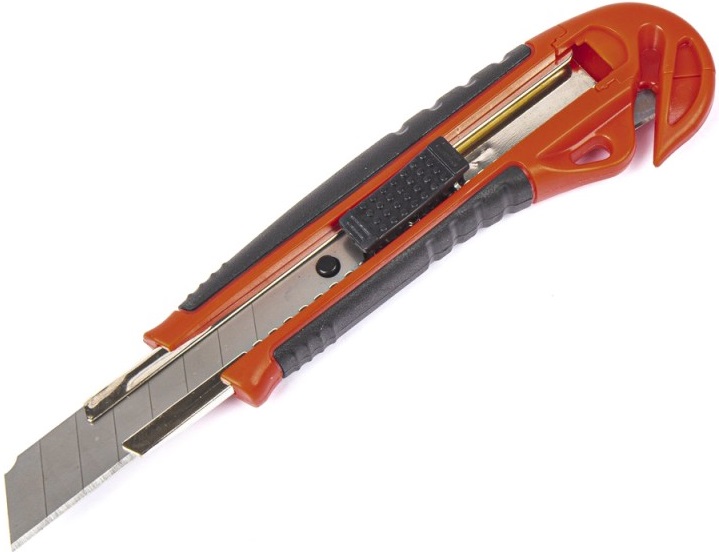 Нож с лезвием Arnezi R5000017, с металлическими направляющими, с безопасным ножом, 18 мм