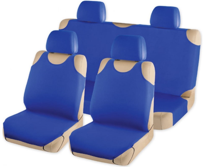 Чехлы на сиденья ARNEZI A0508017, майки, с подголовниками, синий, 6шт