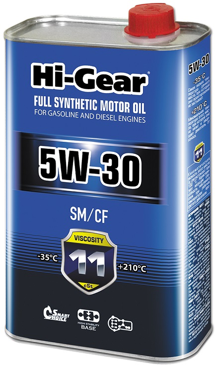 Масло моторное синтетическое HI-Gear HG0030, SM/CF, 5W-30, 1 л 