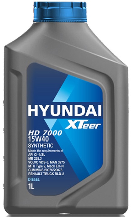 Масло моторное Hyundai Xteer 1011012, Heavy Duty, 15W-40, 1 л 