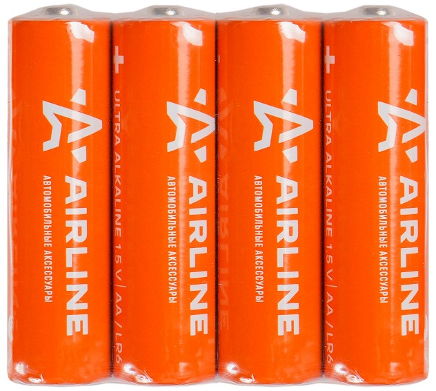 Батарейка алкалиновая AIRLINE AA-040, ultra Alkaline, AA, 1.5 V, 4 шт