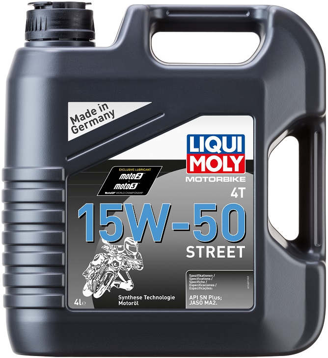 Масло моторное синтетическое Liqui Moly 1689, Motorbike 4T Street, 15W-50, 4 л