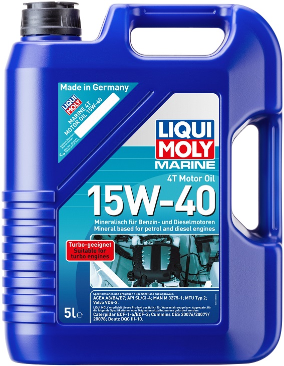 Масло моторное минеральное Liqui Moly 25016 Marine 4T Motor Oil, 15W-40, 5 л