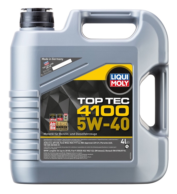 Масло моторное синтетическое Liqui Moly 2195 Top Tec 4100, 5W-40, 4 л