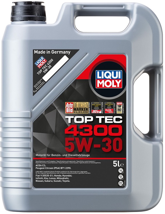 Масло моторное синтетическое Liqui Moly 2324 Top Tec 4300, 5W-30, 5 л