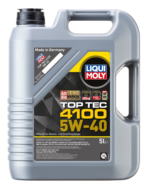 Масло моторное синтетическое Liqui Moly 9511 Top Tec 4100, 5W-40, 5 л