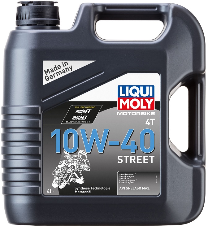 Масло моторное синтетическое Liqui Moly 1243 Motorbike 4T Street, 10W-40, 4 л