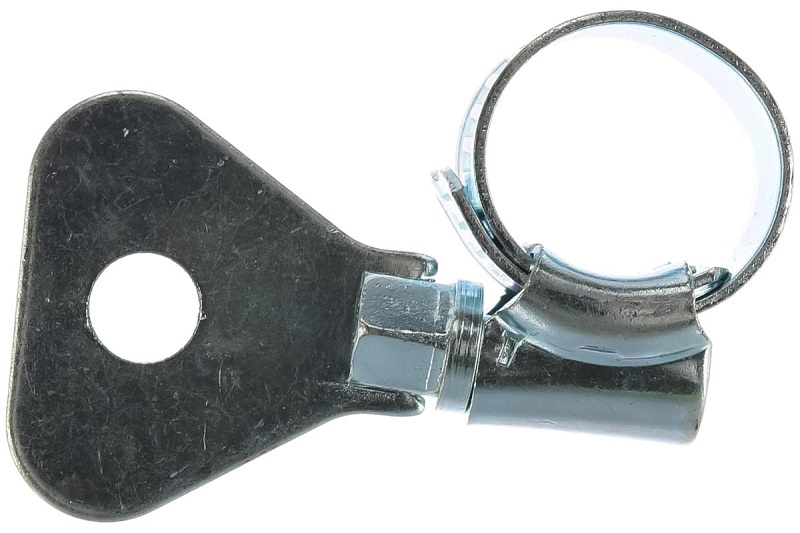 Хомуты металлические Сибртех 476487, червячные 10-16 мм, ширина 10 мм, W1, с металлическим ключом, 2 шт 