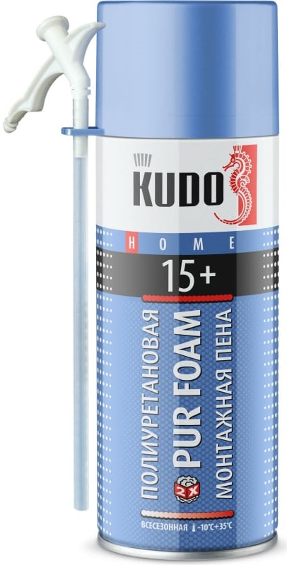 Пена полиуретановая монтажная KUDO KUPH05U15, бытовая, 520 мл
