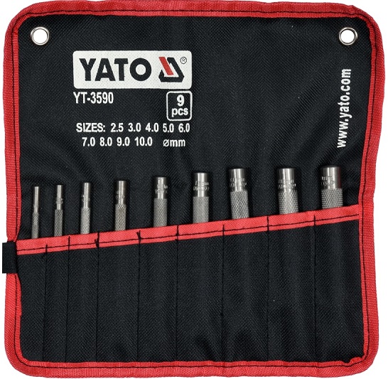 Набор пробойников YATO YT-3590, 9 предметов 