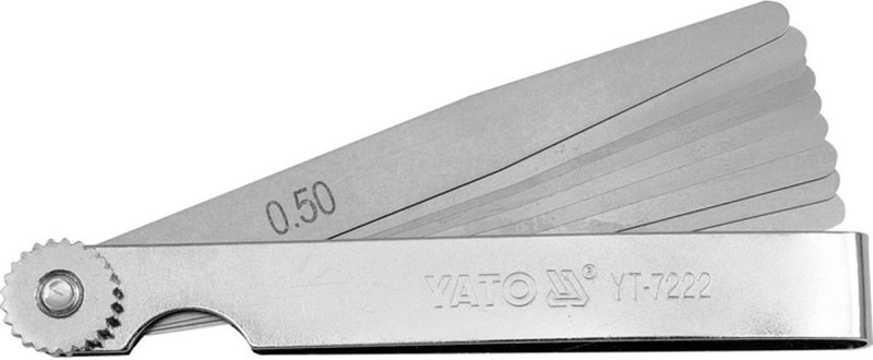 Набор щупов измерительных YATO YT-7222, 100 мм, 0.05-0.5 мм, 10 шт