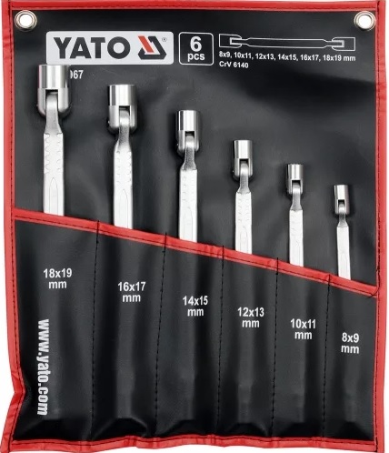 Набор ключей торцевых карданных Yato YT-4967, 6 предметов